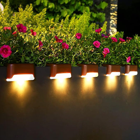 Solar Deck Lights for Outdoor Decoration | Multi-purpose, Waterproof Wall Lamp for Home, Garden, Step, Rail